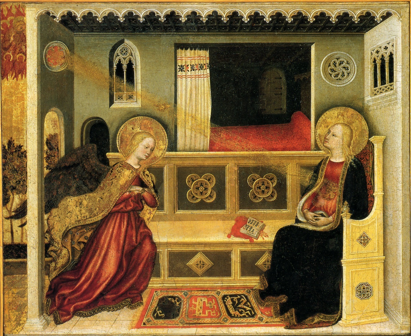 Gentile da Fabriano (Werkstatt), Verkündigung, um 1425, Tempera und Gold auf Holz